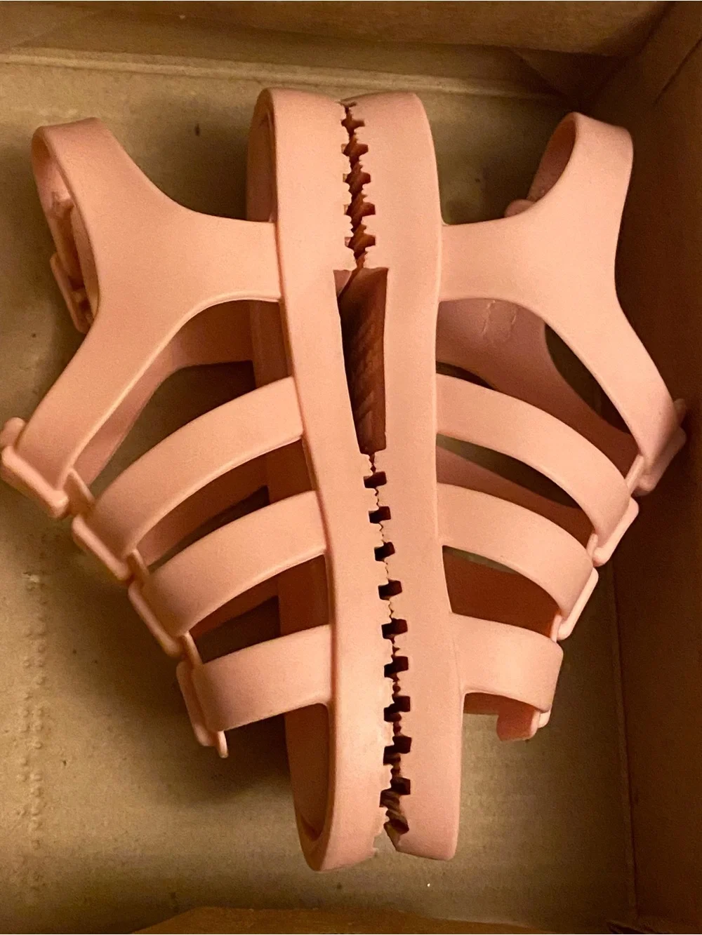 Mini Melissa Coral Pink Jelly Strappy Sandals